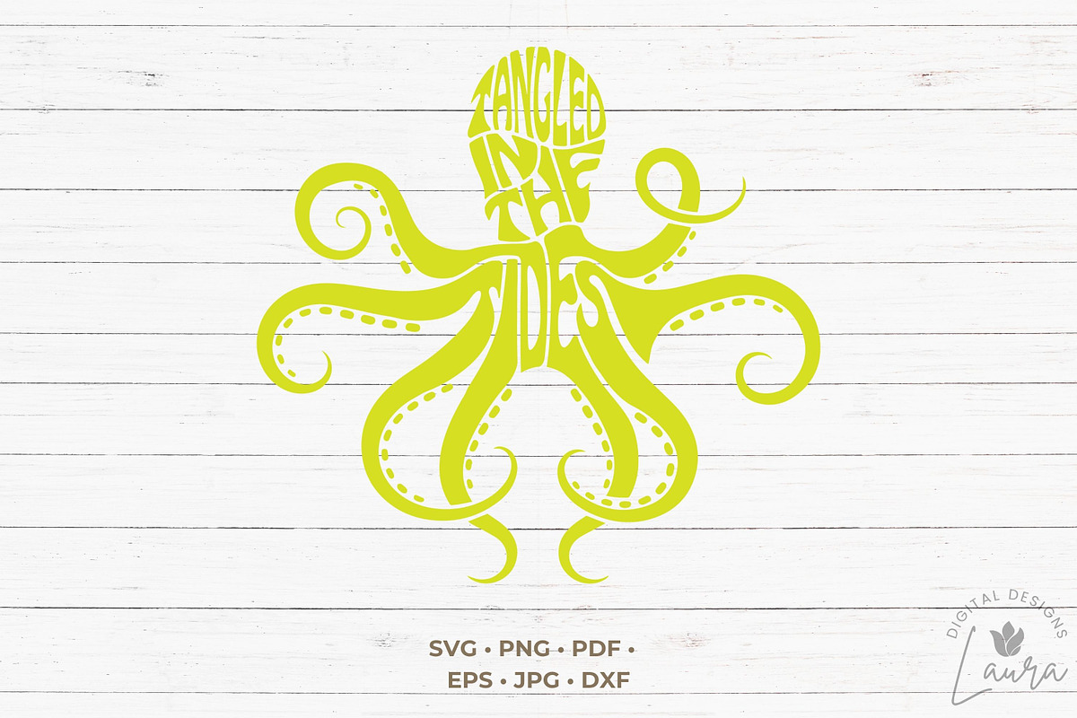 Tangled in the Tides Octopus Shaped, an Object Graphic by DigitalDesignsLaura (Photo 3 of 4)
