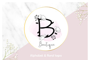 Floral Alphabet & Logos