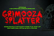 Grimooza Splatter Spooky Font, a Handwritten Font by mesuka (Thumbnail 1 of 5)