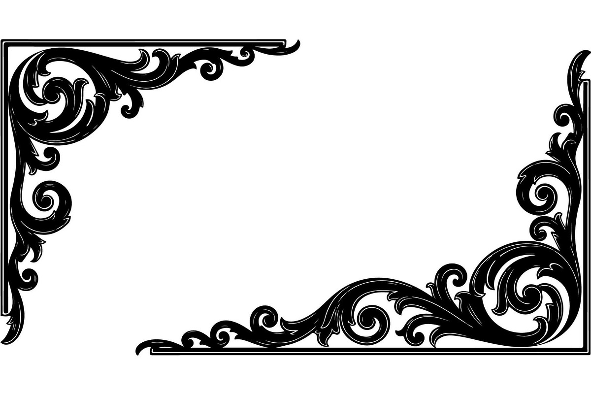 Premium Swirl Leaf Corner Frame, a Decorative Illustration by Creativeshirt (Photo 10 of 20)