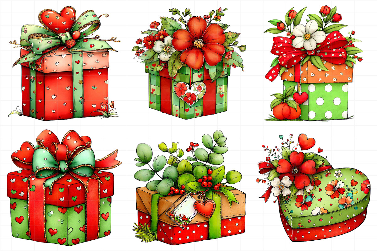 Valentine Gift Box Clipart, an Illustration by Daily.Designs (Photo 7 of 8)