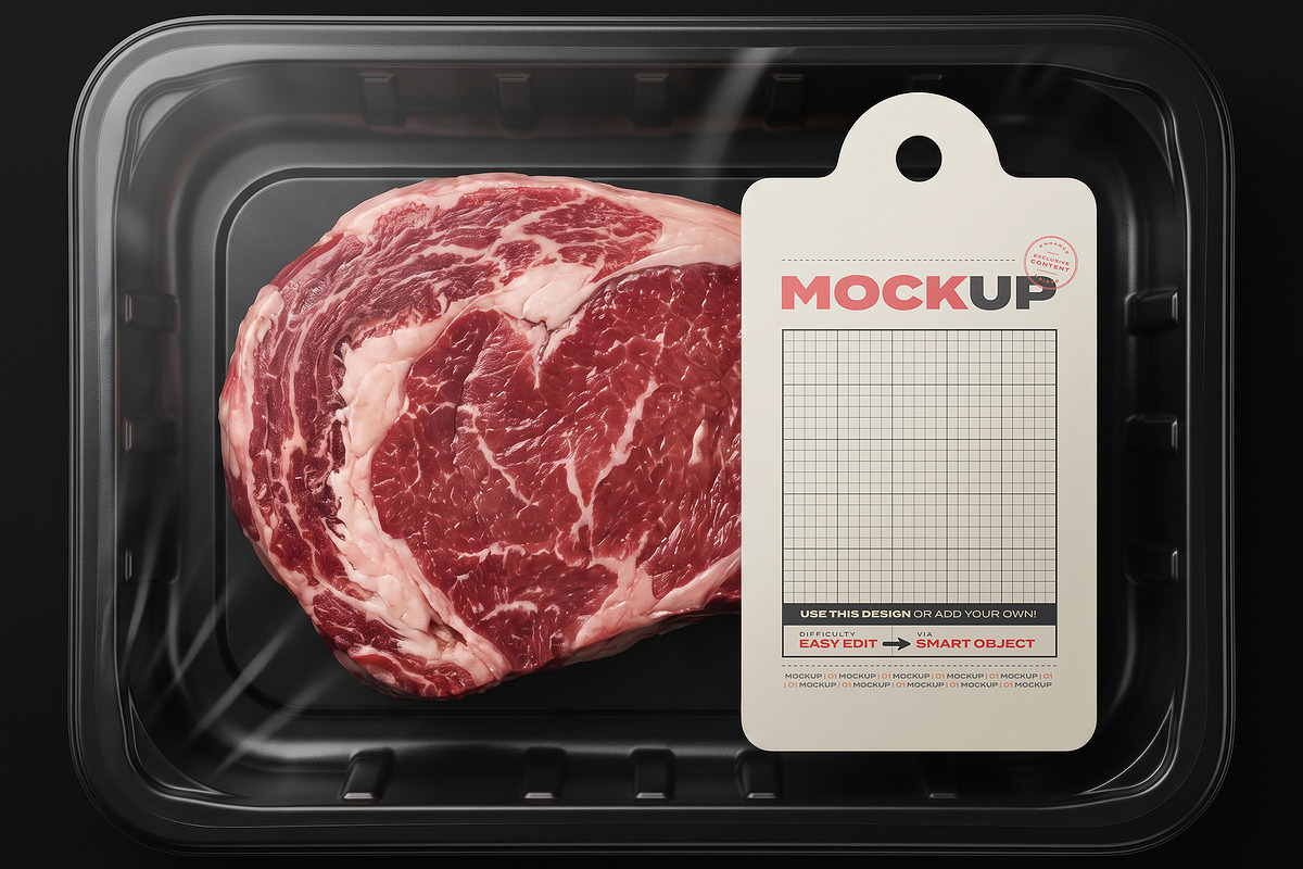 Beef Meat Mockups Collection, a Packaging Mockup by Luuqas Design (Photo 3 of 5)