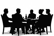 Dining People Silhouette Set, an Illustration by Designs_River (Thumbnail 4 of 9)