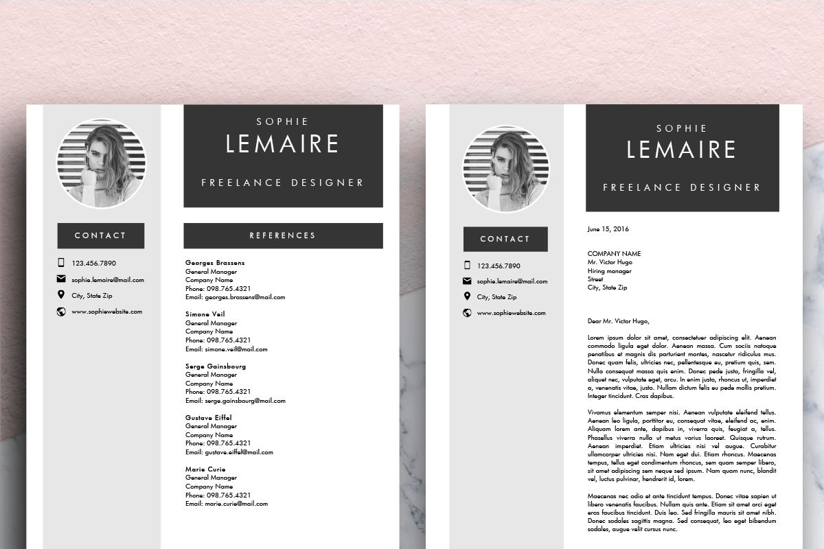 Resume Template (MS Word) | Sophie, a Resume Template by Priiiiiiiiiiiiiint ! (Photo 2 of 2)