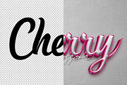 Cherry 3D editable text effect, a Layer Style Add-On by Hello Muh (Thumbnail 2 of 2)
