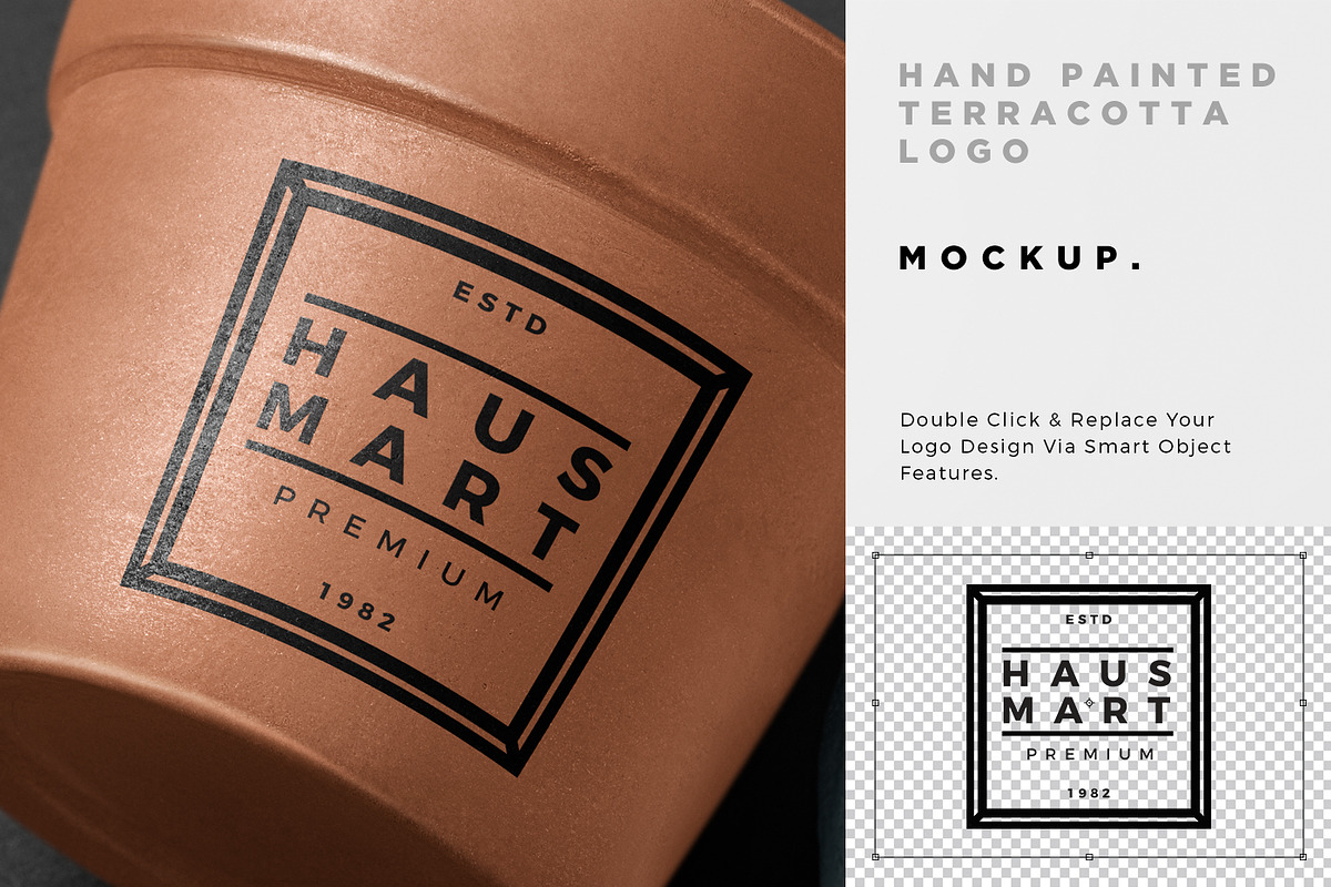 Painted Terracotta Logo Mockup, a Product Mockup by GfxFoundry (Photo 2 of 4)
