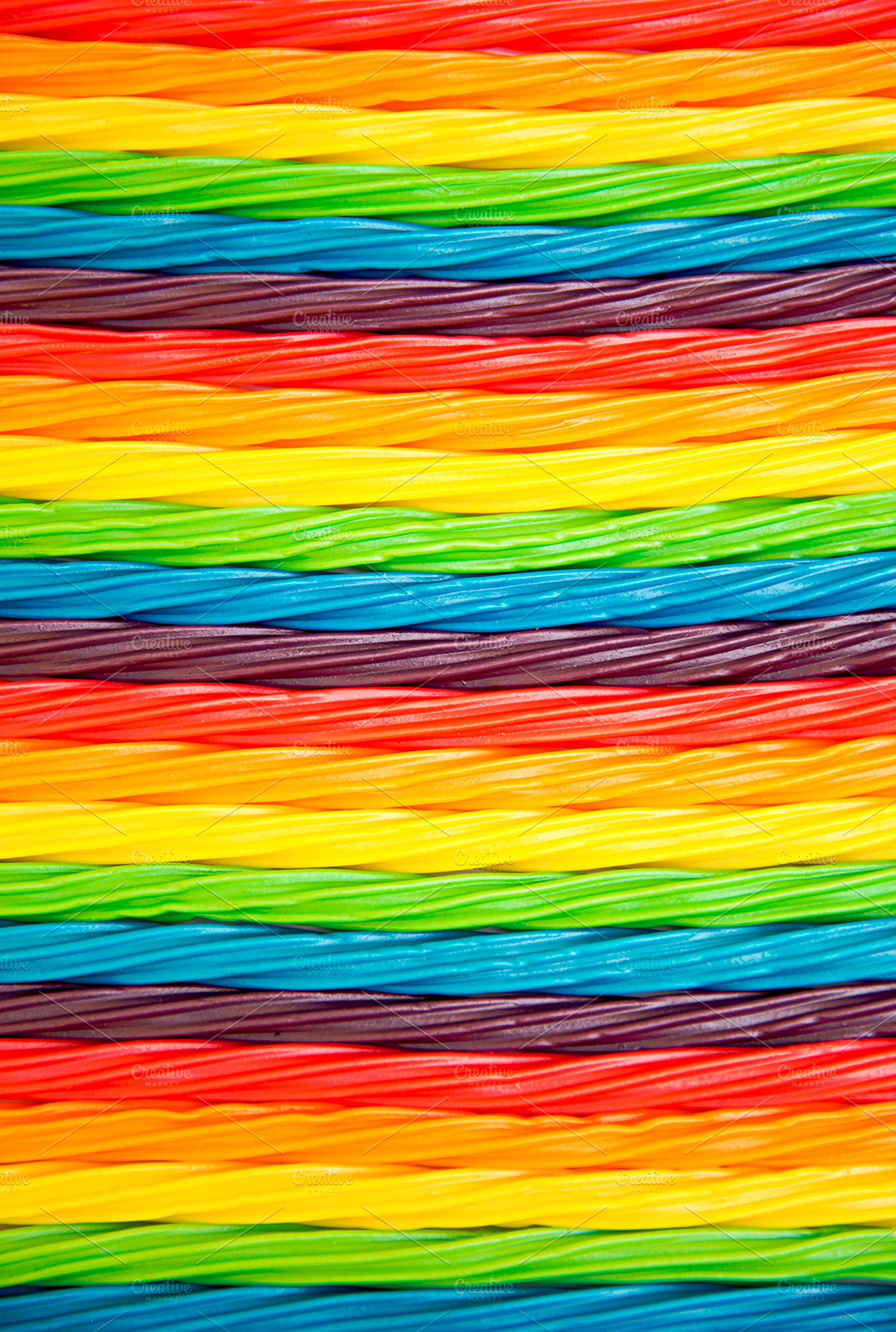 colorful twisted licorice candy, a Food & Drink Photo by EvgeniiAnd