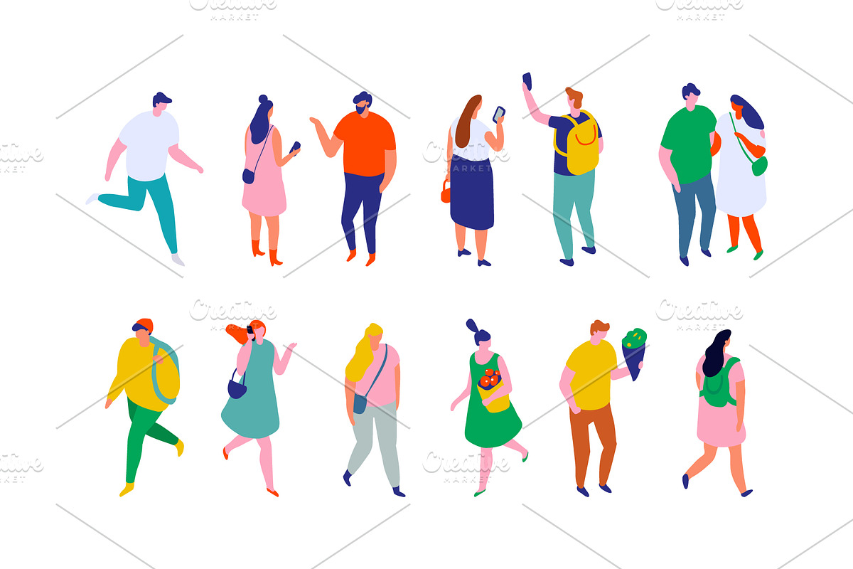 Cartoon People isometric characters, a Person Illustration by Vector_Art (Photo 7 of 10)