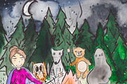 Watercolor Halloween art, an Animal Illustration by pictures for you (Thumbnail 3 of 6)