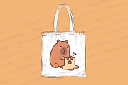 Kawaii Capybara Summer Season, a Seasonal Illustration by Palau (Thumbnail 5 of 12)