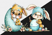 Whimsical Easter Cute Bunny Clipart, an Illustration by Creative Art (Thumbnail 4 of 8)