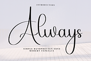 Always, a Handwritten Font by InermediaSTUDIO (Thumbnail 1 of 7)
