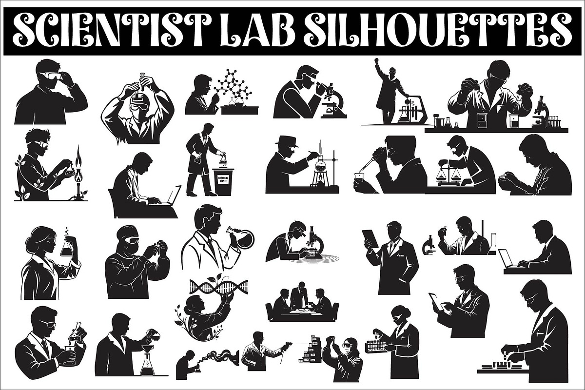 This Scientist Lab Silhouettes, an Illustration by Amazin_art (Photo 1 of 22)