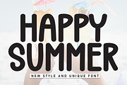 Happy Summer | Script Font, a Script Font by Scratchones (Thumbnail 1 of 8)