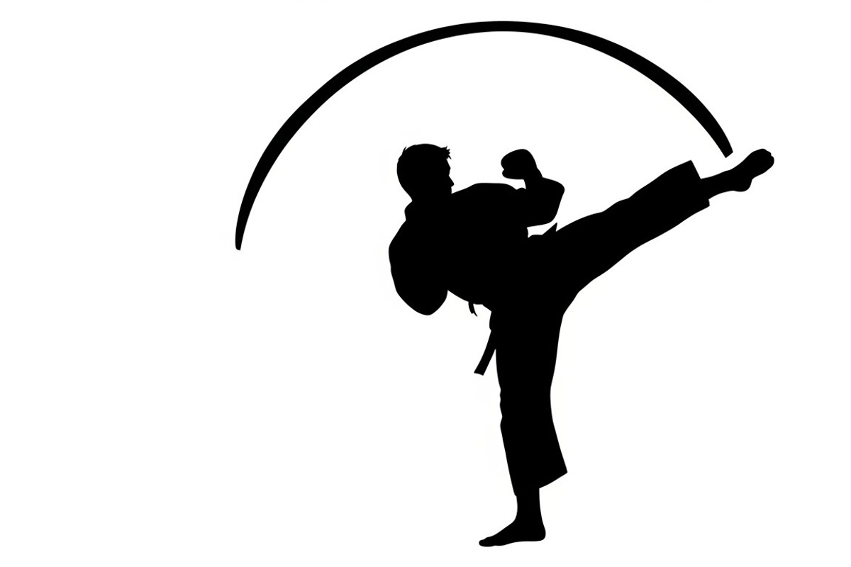 Dynamic martial arts kick silhouette, a Graphic by Amazin_art (Photo 28 of 36)