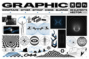 Wireframe Graphic Pack 30 Elements, an Object Graphic by BonkiStudio (Thumbnail 1 of 9)