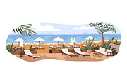 Luxury ocean & sea beach resorts set, an Illustration by Good Studio (Thumbnail 2 of 5)