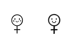 Symbols representing femininity and, an Illustration by ZinetroN