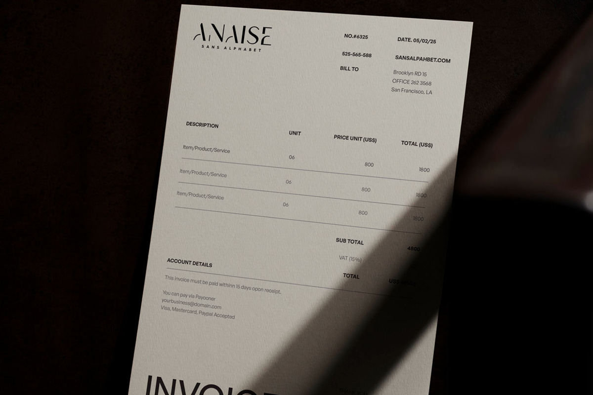 Invoice, a Stationery Template by UX-group (Photo 2 of 3)