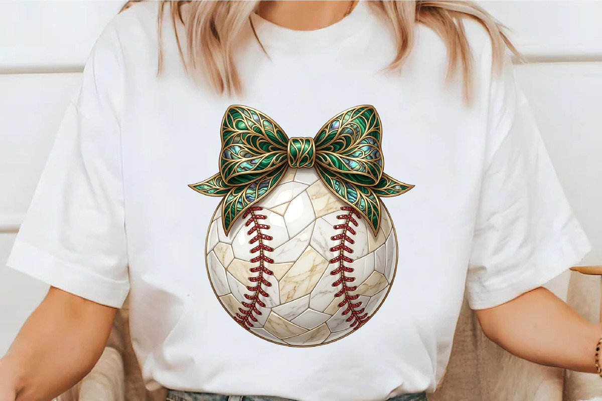 Hand Painted Baseball Leopard Bow, an Illustration by designcity5 (Photo 2 of 4)