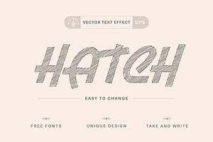 Hatch - Editable Text Effect