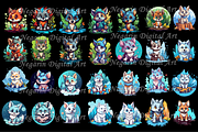 Watercolor Cute Wolf Clipart, an Object Graphic by Negarin Digital Art (Thumbnail 4 of 11)