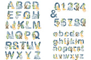 10 Watercolor Animal Alphabets., an Animal Illustration by TaPilipa (Thumbnail 2 of 11)