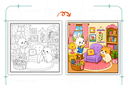 Cozy Sunday Cute & Comfy Coloring, an Animal Illustration by Coco Bloom (Thumbnail 6 of 7)