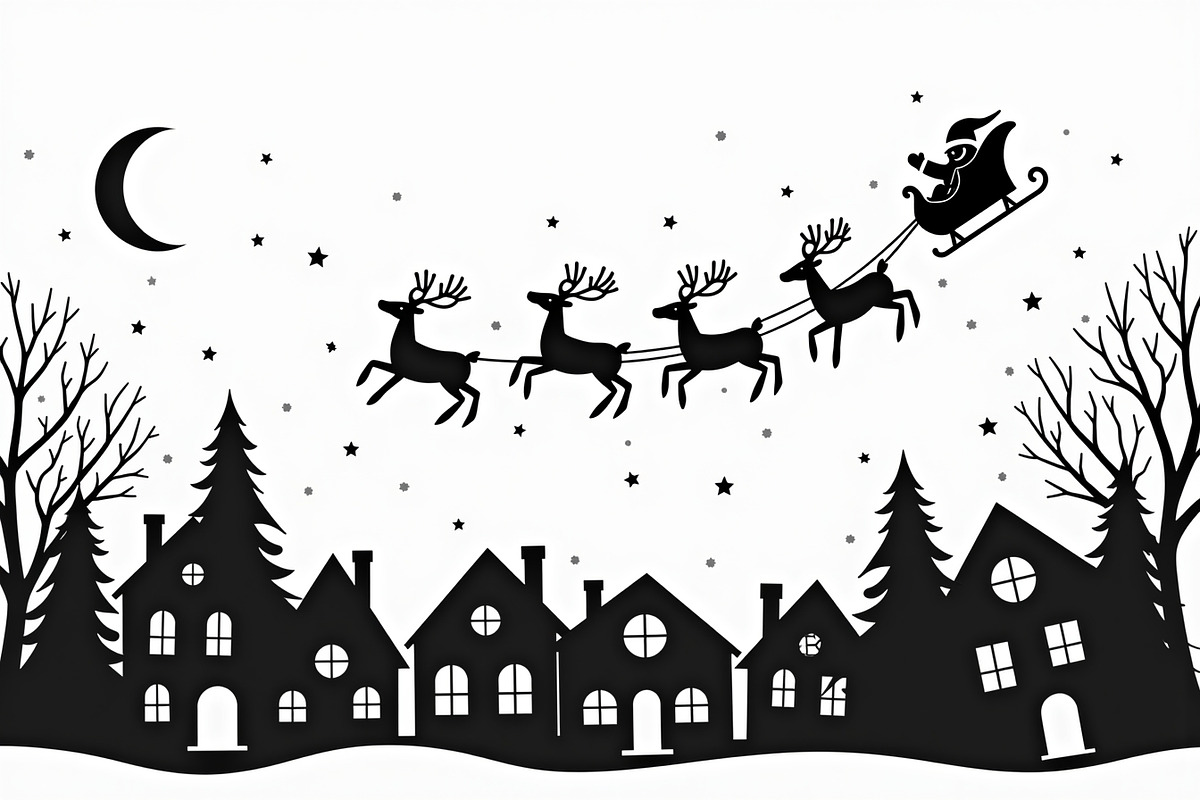 Christmas Night Silhouette Set, an Illustration by BIPLOB EXPERT (Photo 20 of 21)