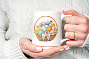 Embroidery Easter Basket Sublimation, an Object Graphic by V Design Creator (Thumbnail 3 of 8)