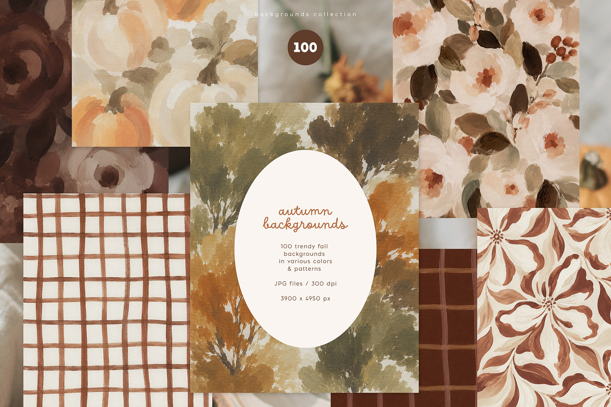 100 Autumn Backgrounds, a Background Graphic by PeDe Designs (Photo 3 of 14)
