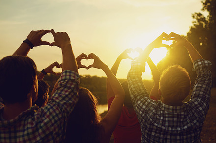 Heart sign with hands of a group of stock photo containing heart and hands, a Person Photo by StudioRomantic