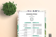 Floral CV / Resume tamplate / N, a Resume Template by Showy68 Template (Thumbnail 2 of 5)