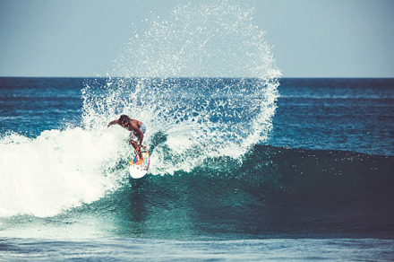 Surfing containing surfer, beach, and surfing, a Sports & Recreation Photo by Alex Zhilkin Std.