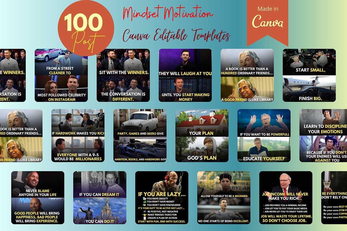 Quotes &  Lessons from Entrepreneurs, a Social Media Template by Viral Content Design (Photo 4 of 10)