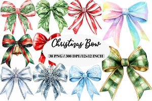 Christmas Bow Sublimation Bundle, an Illustration by Daily.Designs