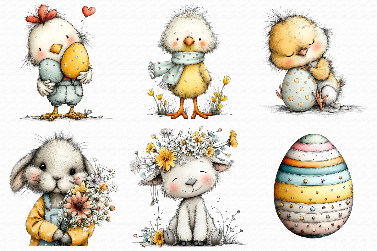 Easter Watercolor Clipart, an Illustration by Libby Wishes (Photo 5 of 9)