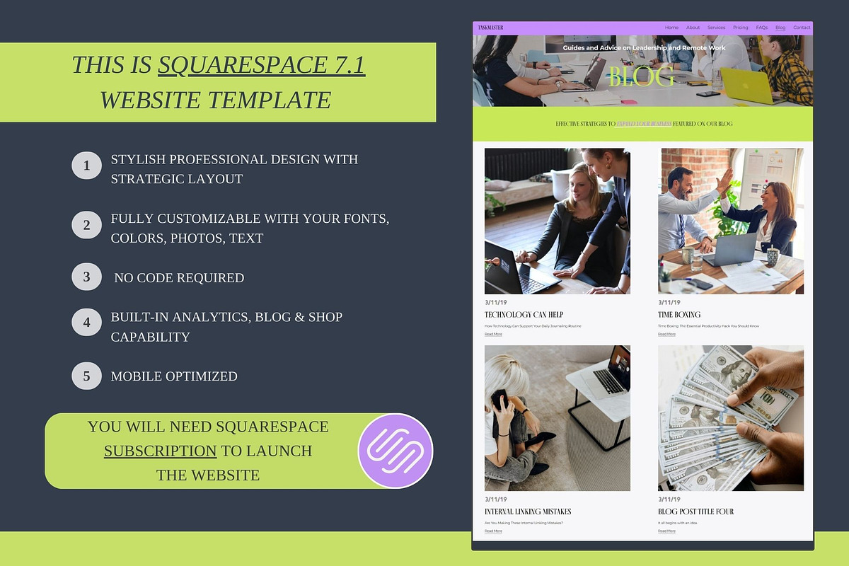 Squarespace 7.1 Website Template preview 3