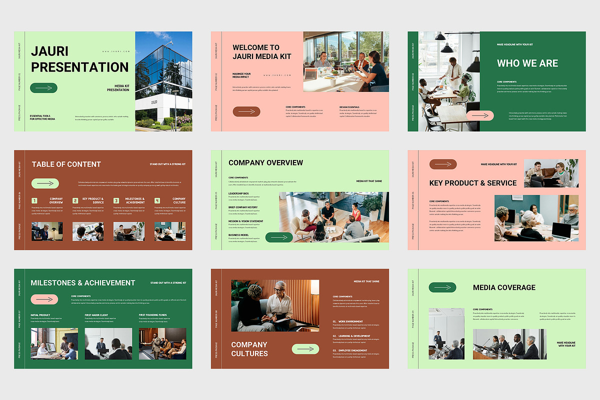 Jauri : Media Kit Google Slides, a Presentation Template by Punkl Camp (Photo 2 of 9)