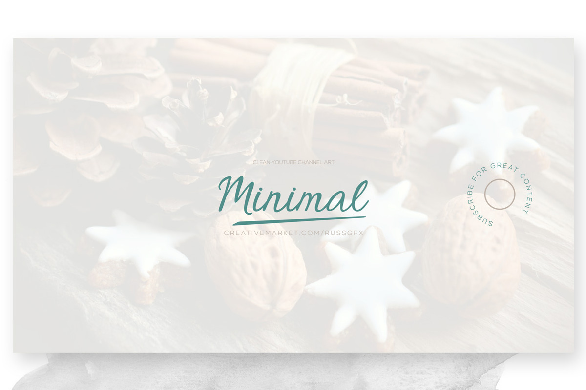 Minimal Youtube Channel Art Banners, a Social Media Template by RussGFX (Photo 2 of 6)