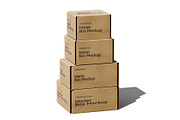 Square Kraft Mailer Box Mockup Set, a Packaging Mockup by pixelmock (Thumbnail 15 of 16)