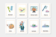 Printable Chore Clip Art Cards, a Card Template by svetodesign (Thumbnail 3 of 9)