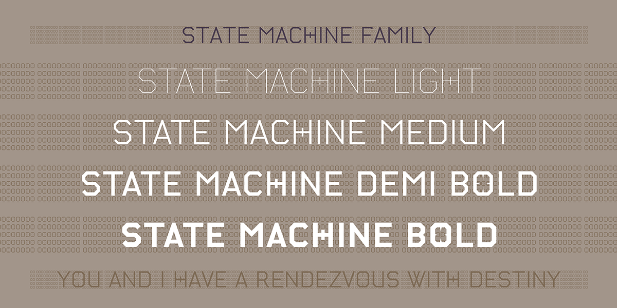 State Machine, a Sans Serif Font by Barnbrook Fonts (Photo 2 of 5)