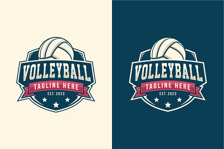 Volleyball logo design vector, a Branding & Logo Template by jundio studio