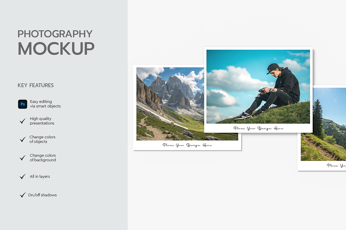 Polaroid Photo Mockup Bundle, a Product Mockup by graphypix (Photo 2 of 4)