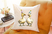Watercolor Baby White Goose Birthday, an Illustration by Sublimation Artist (Thumbnail 6 of 6)