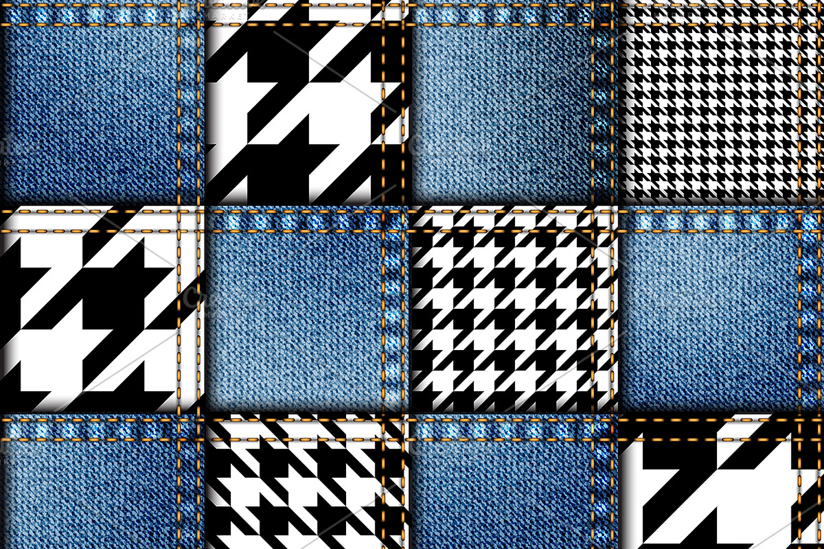 10 Denim vector patterns, a Pattern Graphic by tkdesign (Photo 4 of 13)
