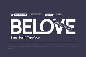 Belove - Sans Serif Font, a Sans Serif Font by Flawless And Co