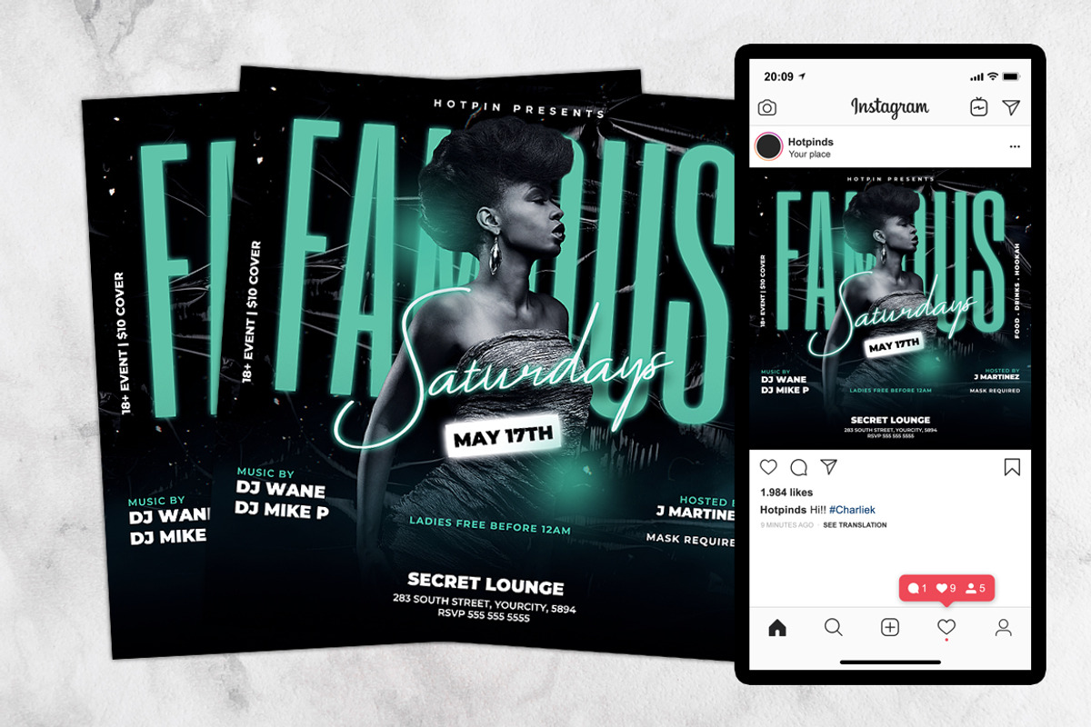 Night Club Party Flyer Template, a Flyer Template by Hotpin (Photo 2 of 3)