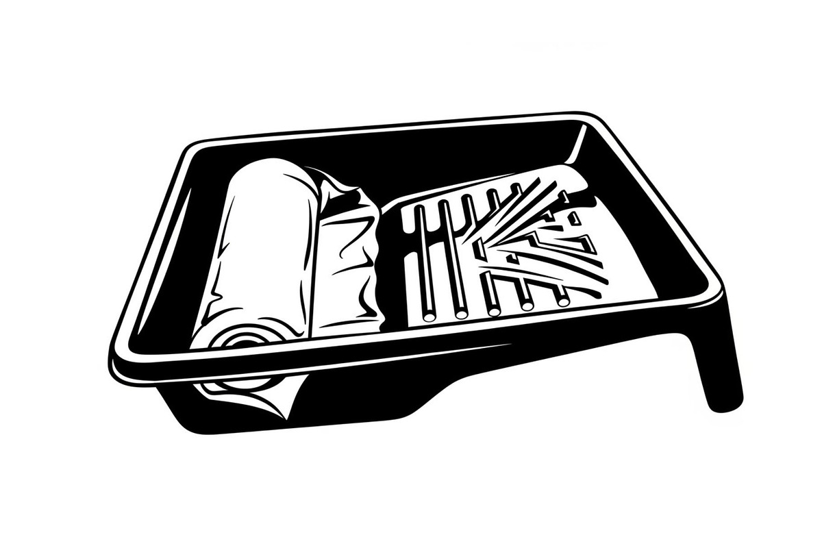 Paint Roller Tray Icon Silhouette, an Icon by hafijul (Photo 2 of 10)
